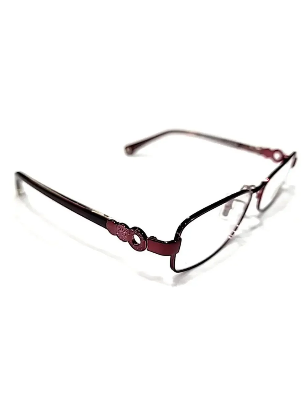 Coach HC5005 Sande 9037 Burgundy Metal Rectangle Eyeglasses 53-15 135 New - Picture 3 of 8